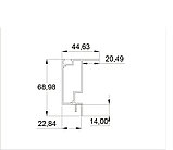 Парящий профиль со скрытой подсветкой БП 80 Черный муар, фото 4
