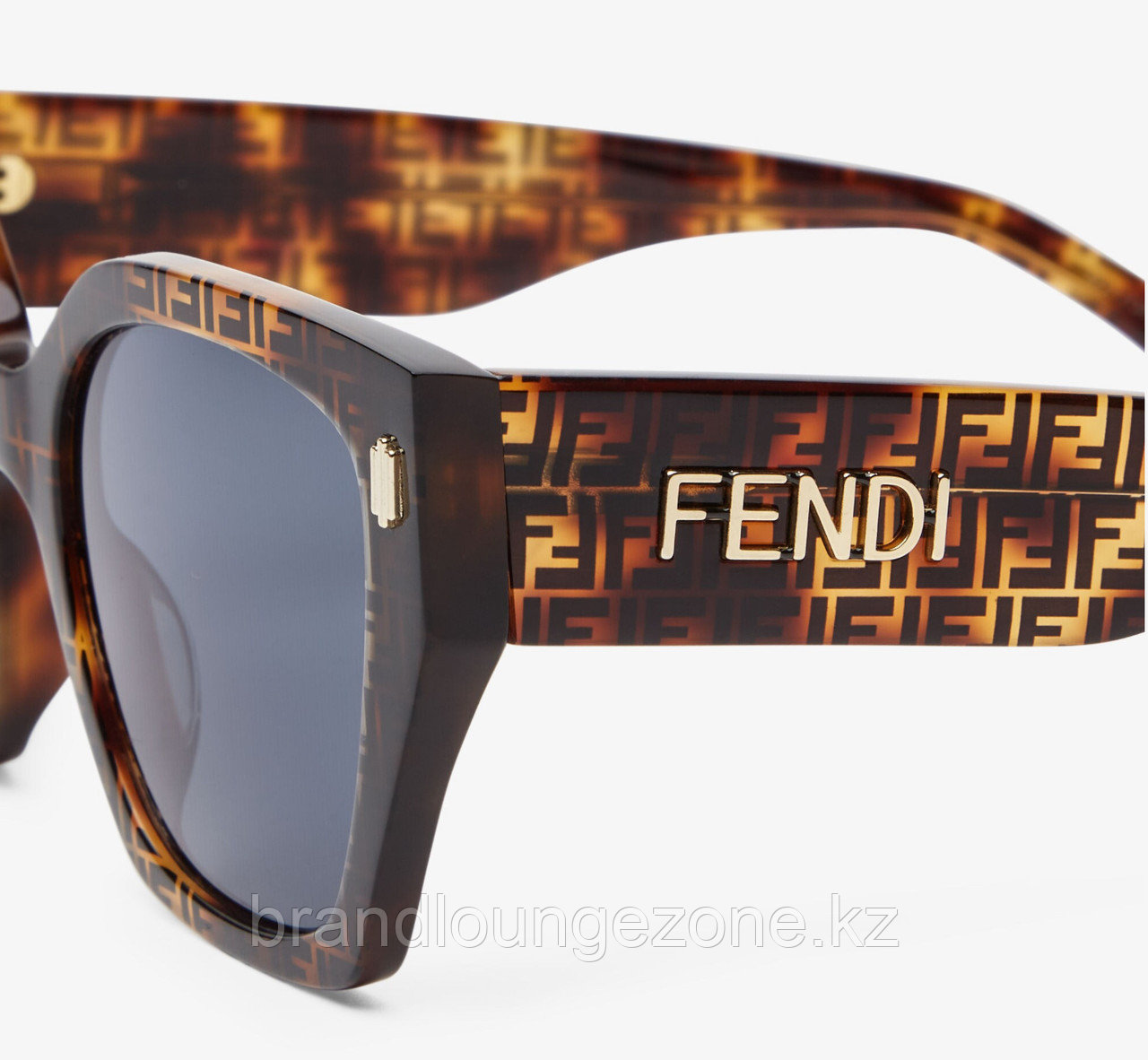 Солнцезащитные очки Fendi Bold Havana из ацетата с низкой перемычкой - фото 2 - id-p114308515