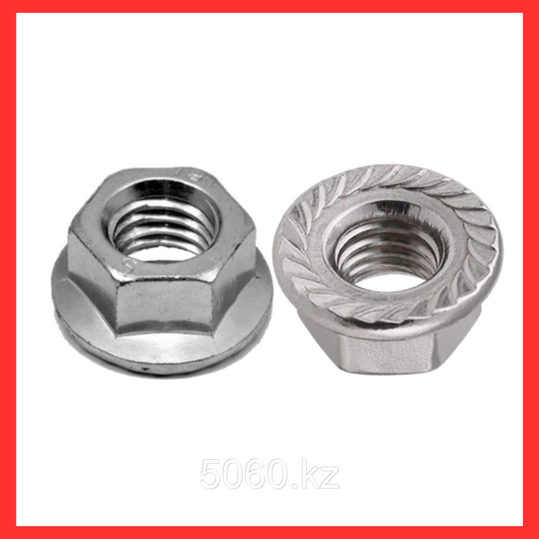 М20 Гайка шестигранная с фланцем DIN6923 оц