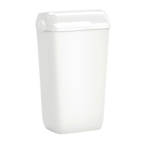 Корзина для мусора настенная Breez 23 литра (пластик белая), фото 2