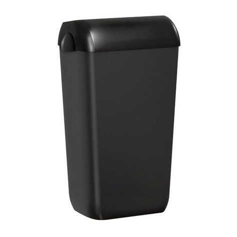Корзина для мусора настенная Breez 23 литра (пластик чёрная), фото 2
