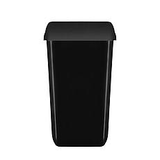 Корзина для мусора настенная Breez 23 литра (пластик чёрная), фото 2