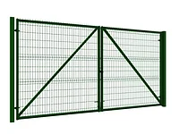 Ворота распашные из 3D сетки 1500х3000х5 мм оцинкованные