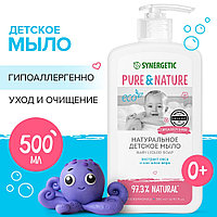 Натуральное гипоаллергенное детское жидкое мыло 0+ Synergetic, 500 мл