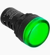 Лампа сигнальная зеленая 22мм LED 220V