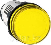 Лампа сигнальная желтая 22мм LED 220V
