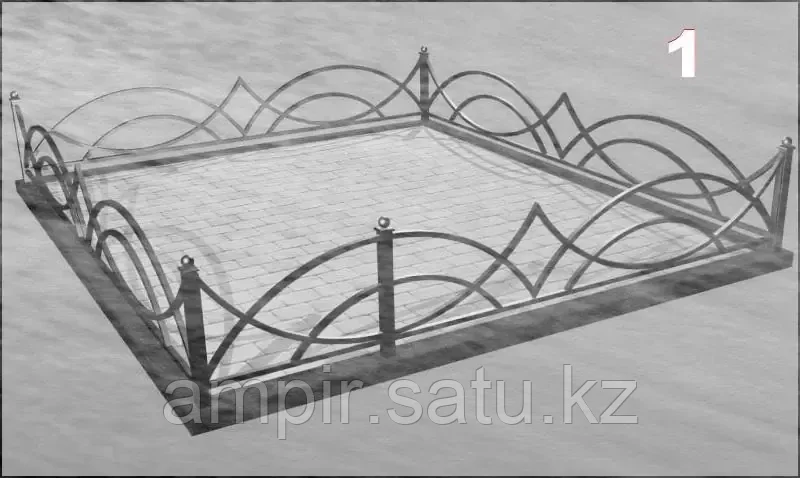 Кованые ритуальные ограды - фото 4 - id-p103120658