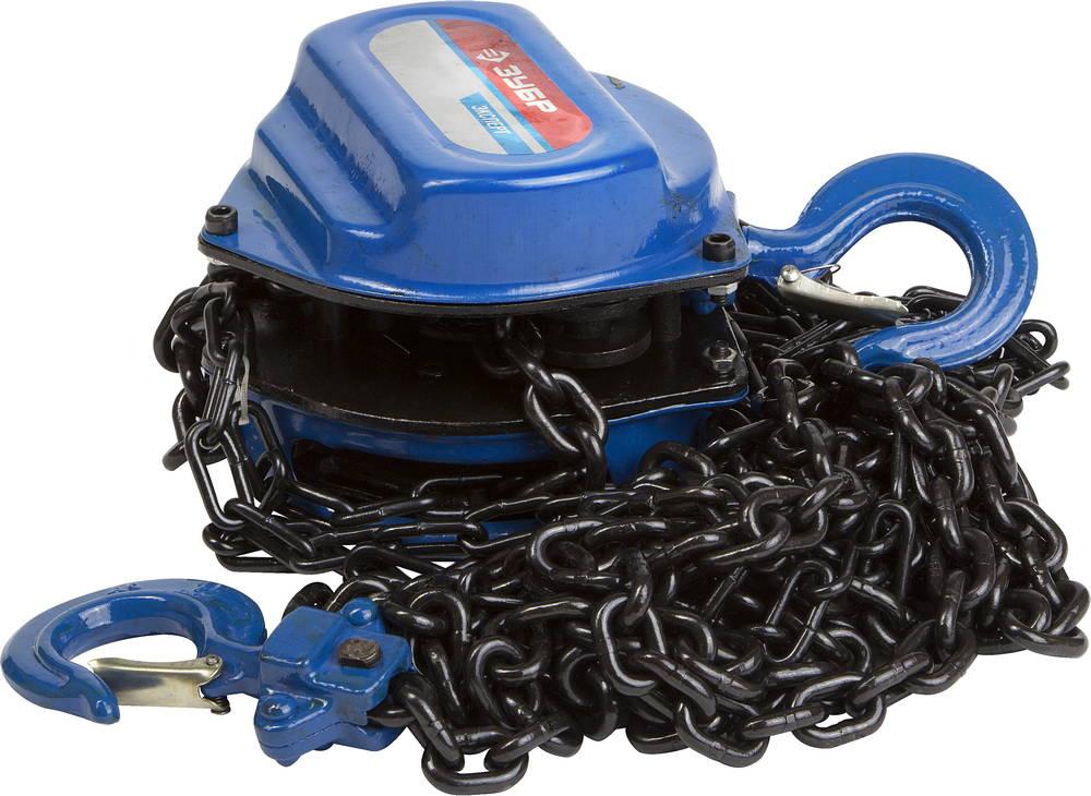 ЗУБР 5т, 3 м, Ручная цепная шестеренная таль, Профессионал (43081-5), фото 1