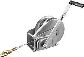 ЗУБР  0,9т, 8 м, Ручная барабанная подъемная тросовая лебедка, Профессионал (43117-0.9)