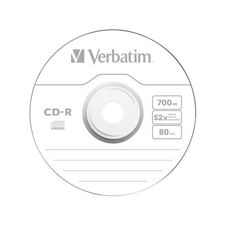 Диск CD-R Verbatim (43432) 700MB 25штук Незаписанный 2-004173, фото 2