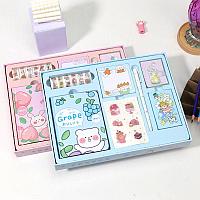 Канцелярский набор "Peach and Grape" на 7 предметов SZT-009