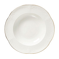Тарелка глубокая 23 см, фарфор, Aristocrat-Gold. Noble