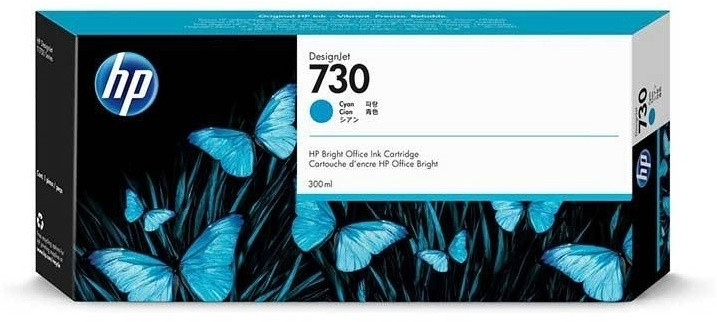 Струйный картридж HP P2V68A 730 для HP DesignJet, 300 мл, голубой - фото 1 - id-p114336597