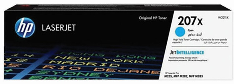 Картридж лазерный HP W2211X 207X, Оригинальный лазерный картридж увеличенной емкости LaserJet, голубой - фото 1 - id-p114336611