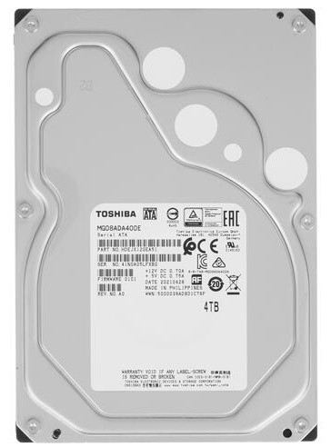 Корпоративный Жесткий Диск HDD 4Tb TOSHIBA Enterprise SATA 6Gb/s 7200rpm 256Mb 3.5" MG08ADA400E - фото 1 - id-p114330001