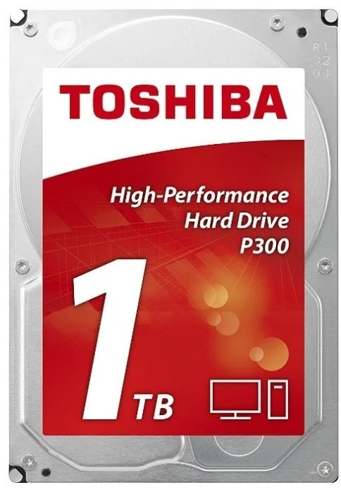 Жесткий диск HDD 1Tb TOSHIBA P300 SATA 6Gb/s 7200rpm 64Mb 3.5" HDWD110UZSVA - фото 1 - id-p114330020