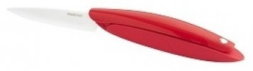 Нож Mastrad, керамическое лезвие 10 см, красная ручка - в прозрачной коробке F22210, шт - фото 1 - id-p114342622
