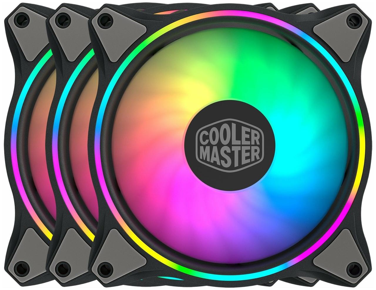 Вентилятор для корпуса Cooler Master MasterFan MF120 Halo, черный/серый/ARGB - фото 1 - id-p114341704