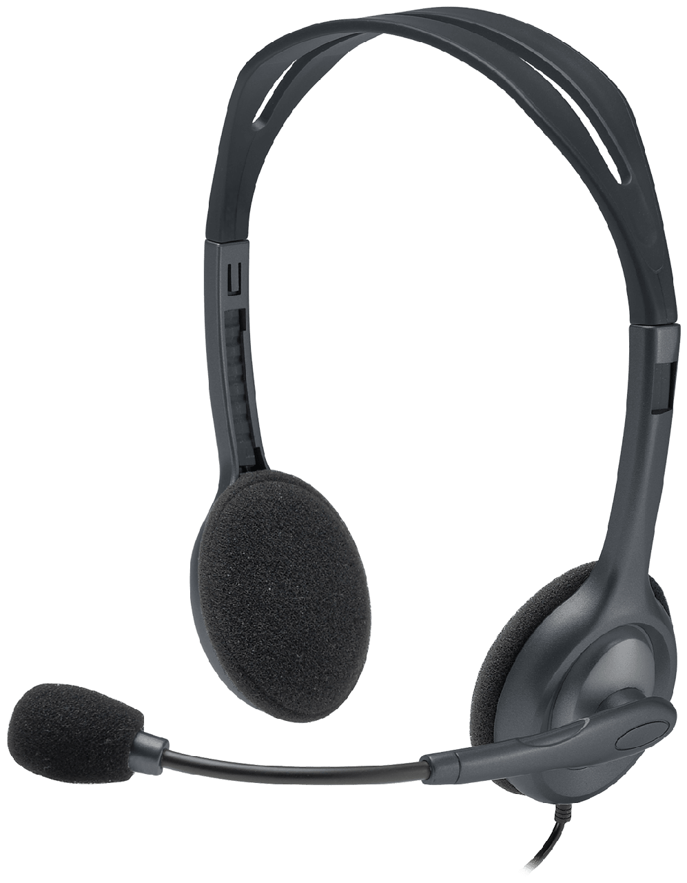 Наушники Гарнитура Stereo Headset H111, серая, длина кабеля 1,8 м, разъем 3,5 мм, микрофон с функц. - фото 1 - id-p114340754