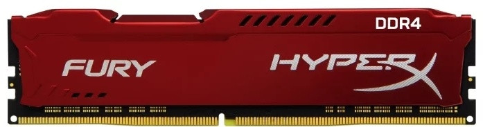 ОЗУ Kingston 8GB 2666MHz DDR4 CL16 DIMM HyperX FURY Red HX426C16FR2/8 - фото 1 - id-p114341768