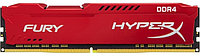 ОЗУ Kingston 16Gb/2600MHz DDR4 DIMM, HyperX Fury, CL16, HX426C16FR/16, Red