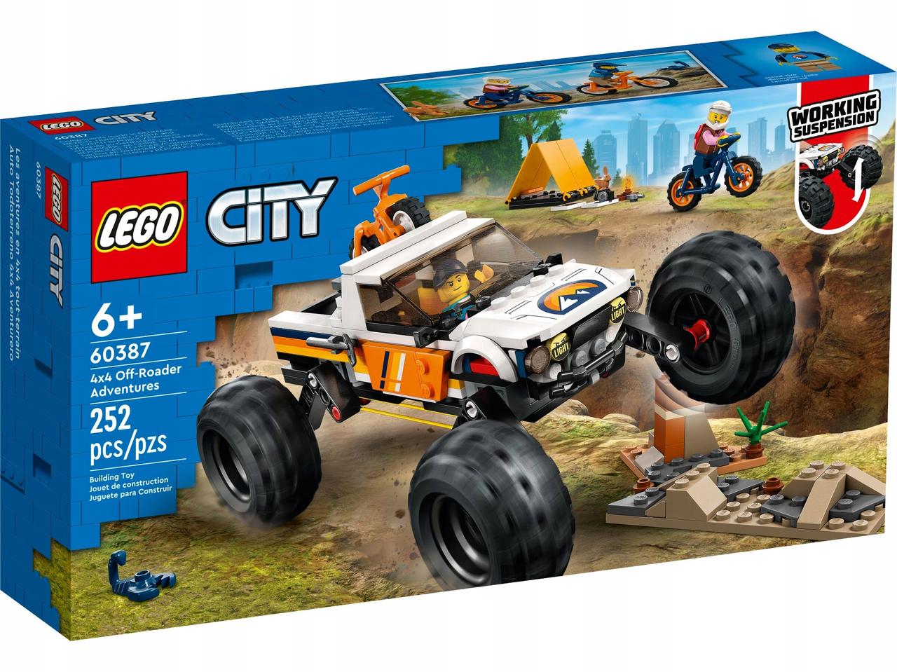 Конструктор LEGO City 60387 4x4 Off-Roader Adventures, 252 дет. - фото 1 - id-p114340789