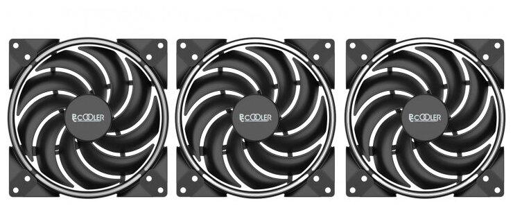 Вентилятор для корпуса PCCooler CORONA 3-IN-1 FRGB KIT 3x(120x120x25mm) 1000-2000 ± 10% RPM 68 CFM Black - фото 1 - id-p114330288