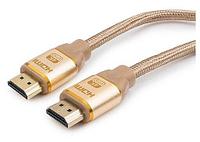 Кабель HDMI Cablexpert, серия Gold, 15 м, v1.4, M/M, золотой, позол., алюминиевый корпус, коробка