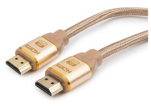 Кабель HDMI Cablexpert, серия Gold, 15 м, v1.4, M/M, золотой, позол., алюминиевый корпус, коробка - фото 1 - id-p114346884