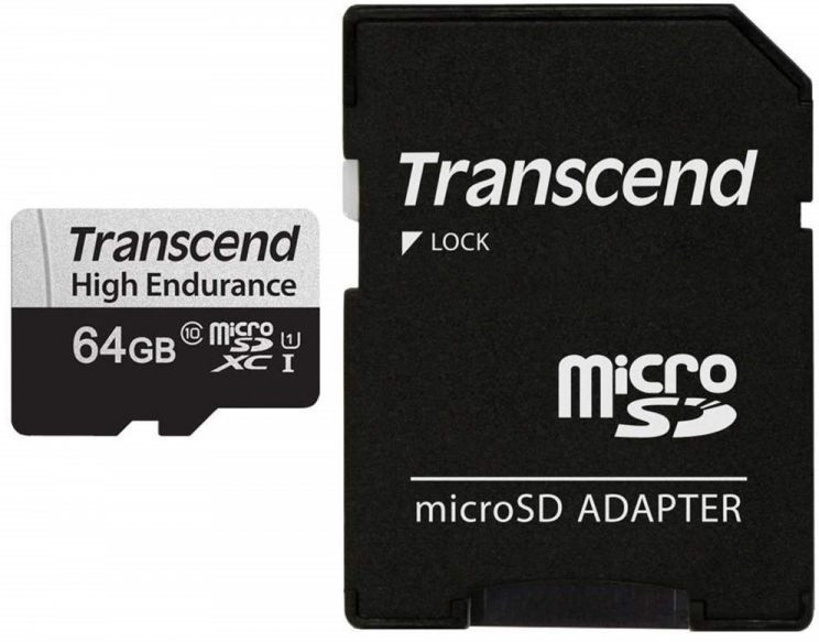 Карта памяти MicroSD 64GB Class 10 U1 Transcend TS64GUSD350V - фото 1 - id-p114346890