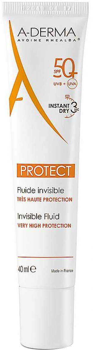 Солнцезащитный крем A-Derma Protect Invisible Fluid Very High Protection SPF50+ 40 мл (3282770202144) - фото 1 - id-p114333347