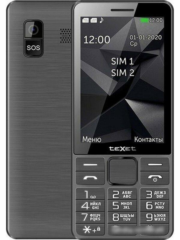 Мобильный телефон Texet TM-D324 серый - фото 1 - id-p114347101