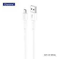 Кабель для зарядки Charome C21-01 USB-A/Micro, белый