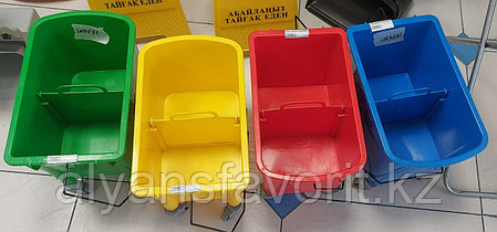 Ведро на колесиках на 20 литров  (цвета: желтый. зеленый, красный голубой) .Турция, фото 2