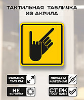 Табличка "Зона оказания услуг сурдоперевода" 15x15 см