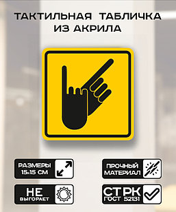Табличка "Зона оказания услуг сурдоперевода" 15x15 см