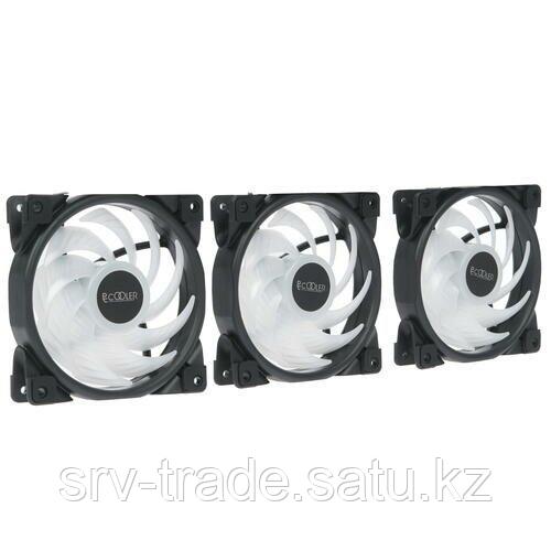 Вентилятор для корпуса PCCooler HALO ARGB 3-IN-1 KIT 3x(120x120x25mm) 1000-2000 ± 10% RPM 65 CFM Black - фото 2 - id-p114363798