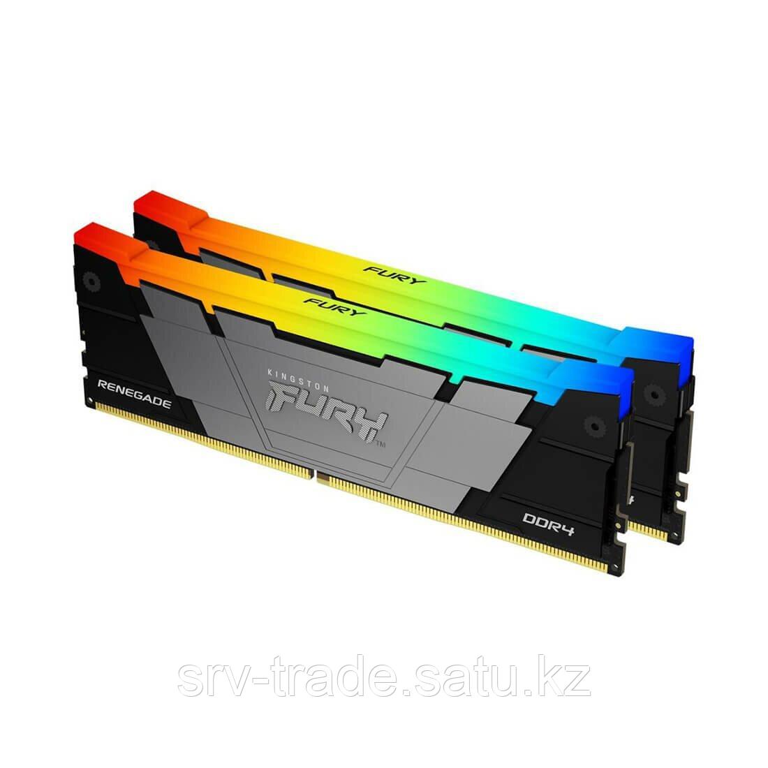 Комплект оперативной памяти Kingston FURY Renegade RGB (KF432C16RB12AK2/32) [32 ГБ DDR 4, 3200 МГц, 1.35 В, - фото 1 - id-p114362938