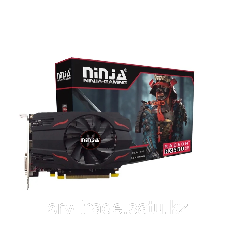 Видеокарта Sinotex Ninja RX 550 (AHRX55045F) [4 ГБ, GDDR5, 128 бит, 1100 МГц, 1183 МГц, DVI, HDMI, - фото 1 - id-p114363044