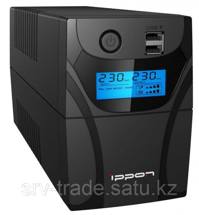 ИБП Ippon Back Power Pro II 700, 700VA, 420ВТ, AVR 162-290В, 4хС13, управление по USB, RJ-45, LCD, без кабелей - фото 1 - id-p114364220