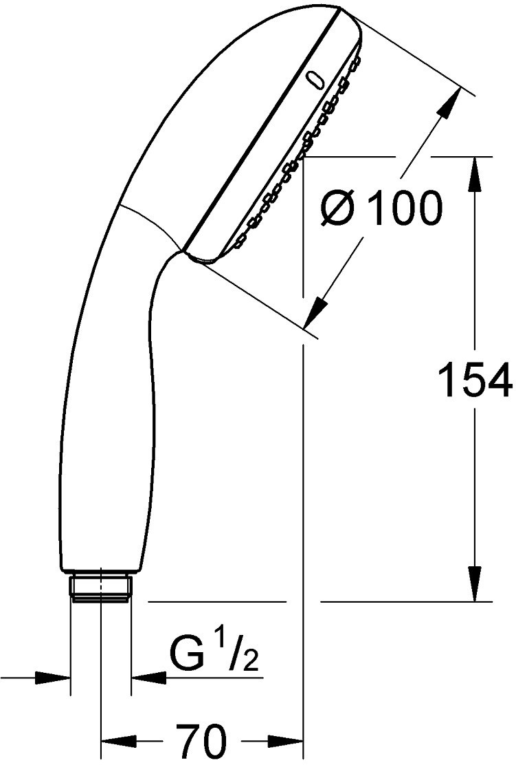 Ручной душ, черный матовый Grohe QuickFix Vitalio Start 279462430 - фото 2 - id-p114380420