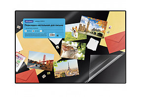 Покрытие настольное OfficeSpace 38 х 59 см, черное, с прозрачным верхом