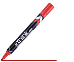 Маркер перманентный DELI "U100" 1-3 мм, красный