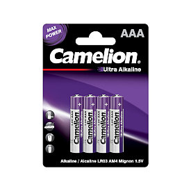 Батарейка CAMELION Ultra Alkaline LR03-BP4UT 4 шт. в блистере