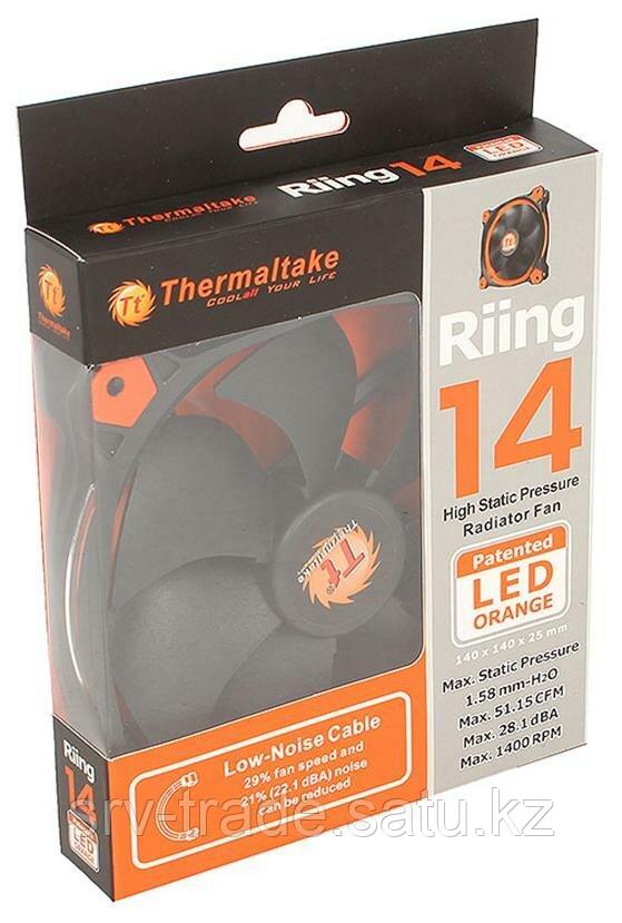 Вентилятор для корпуса Thermaltake Riing 14 LED Orange (CL-F039-PL14OR-A), оранжевая контурная подсветка - фото 3 - id-p114361386