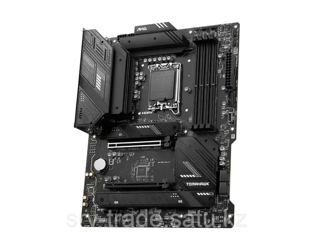 Материнская плата MSI MAG B760 TOMAHAWK WIFI [LGA 1700, Intel B760, 4xDDR 5, 3xM.2, 2xPCI-E x16, Standard-ATX] - фото 2 - id-p114362721