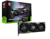 Видеокарта MSI GeForce RTX 4070 GAMING X SLIM 12G [12 ГБ, GDDR6X, 192 бит, 2610 Мгц, HDMI, DisplayPort (3 шт)]