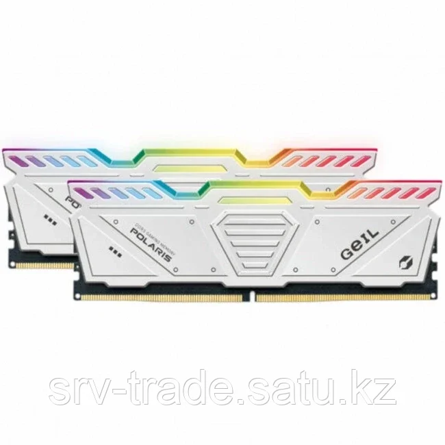 Оперативная память GEIL POLARIS RGB White, GOSW532GB7200C36ADC [32 ГБ DDR 5, 7200 МГц, 1.35 В, подсветка, KIT] - фото 1 - id-p114364546