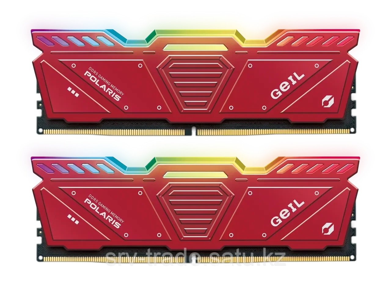 Комплект оперативной памяти Geil POLARIS RGB Red (GOSR532GB5200C42DC) [32 ГБ DDR 5, 5200 МГц, 1.1 В, - фото 1 - id-p114363205