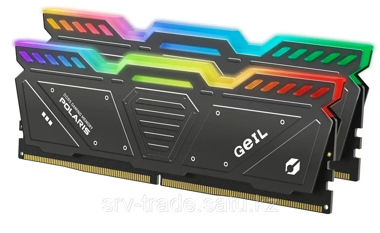 Комплект оперативной памяти Geil POLARIS RGB Titanium Gray [32 ГБ DDR 5, 6800 МГц, 1.35 В, подсветка, KIT] - фото 2 - id-p114363238